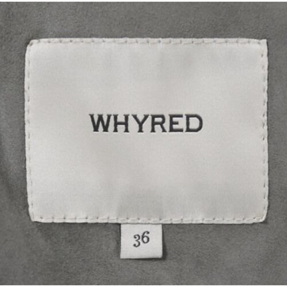 Whyred Suede Leather Moto Off Center Olive Green Zip Jacket Size 36 - Picture 9 of 11